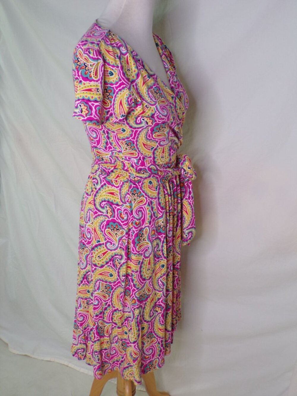 🆕 BODEN Evangeline V-Neck Belted Paisley Print Jersey Dress 4 - Picture 7 of 11